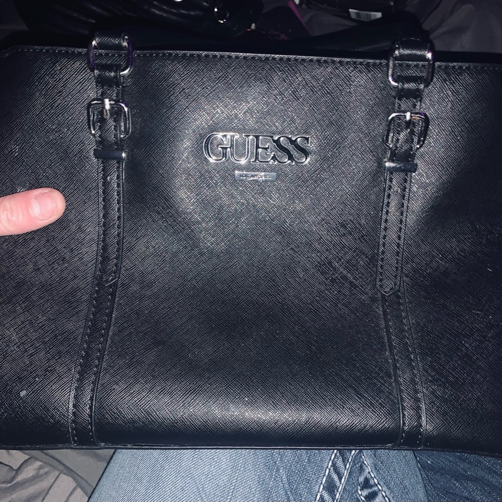 GUESS Black handbag with Silver Details